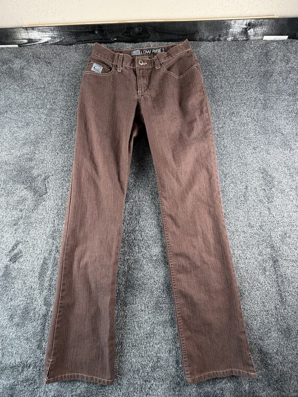 Cruel Girl Low Rise Slim Bootcut Brown Jeans Women’s Size 3 Long Y2K